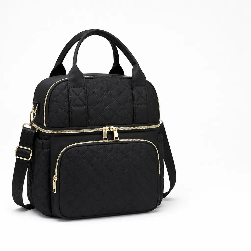 Shoulder Bag Quilted Water-Resistant Spacious Interior