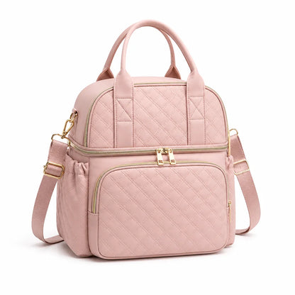 Shoulder Bag Quilted Water-Resistant Spacious Interior