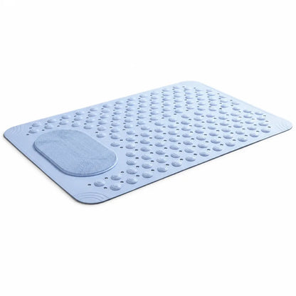 Shower Mat Non-Slip Suction Cups Integrated Foot Brush
