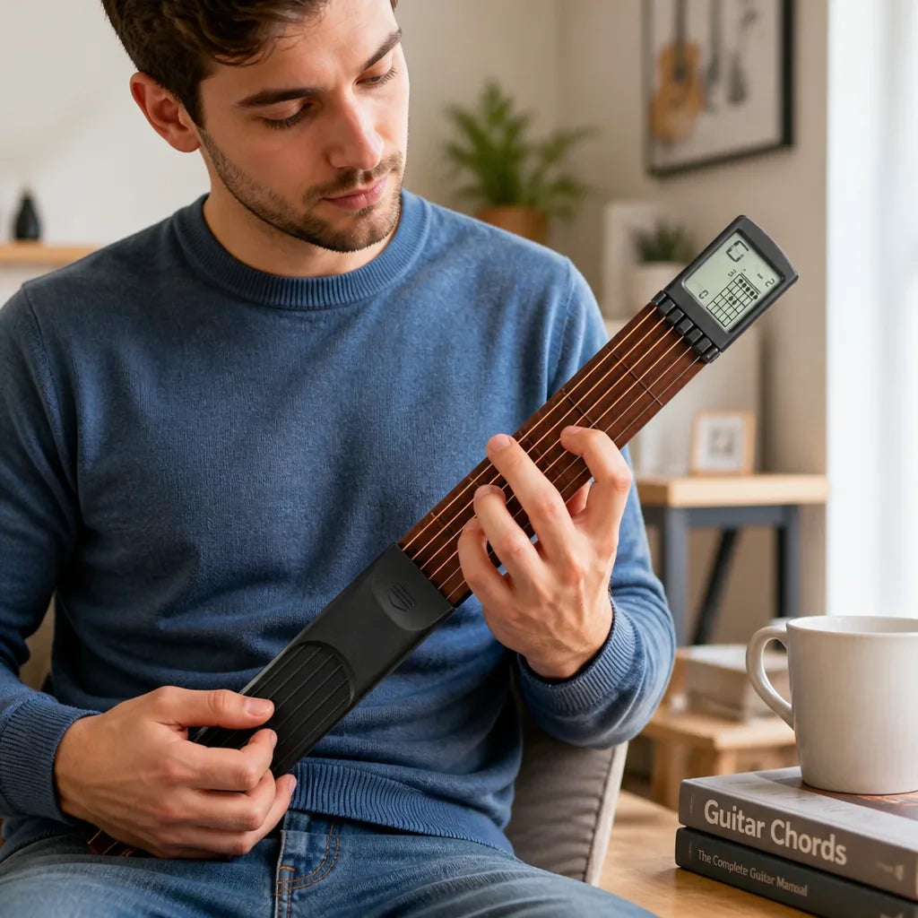 Silent Portable Digital Guitar Trainer With Metronome