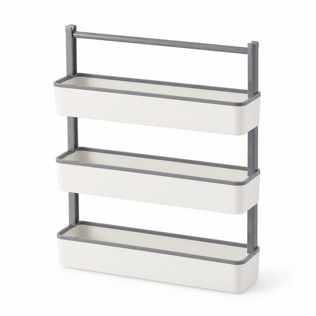 Space-Saving Vertical Wall-Mounted Bathroom Rack