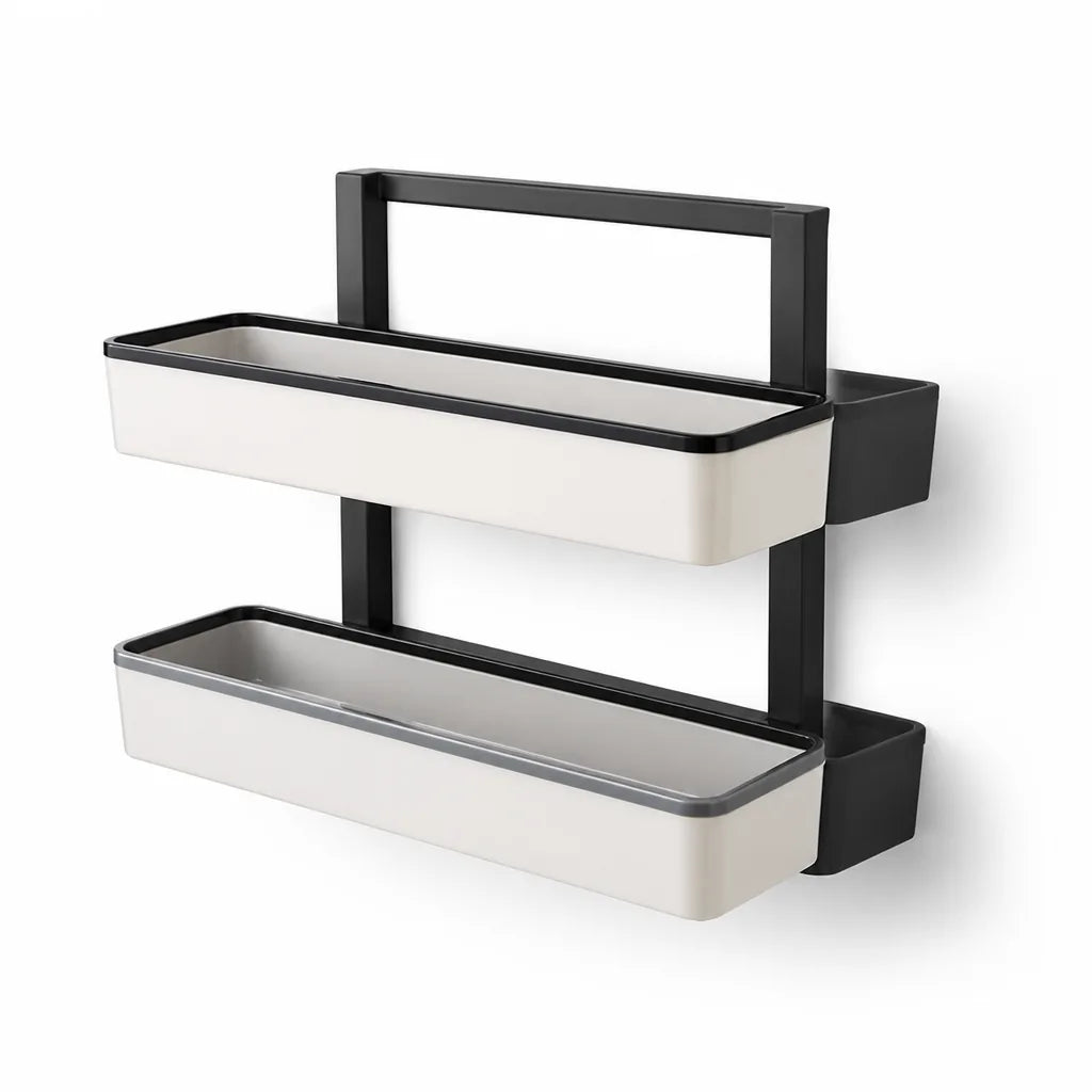 Space-Saving Vertical Wall-Mounted Bathroom Rack