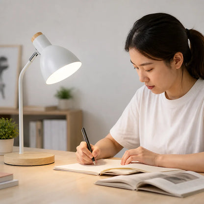 Table Lamp Handcrafted Wood Weave Warm Ambient Light