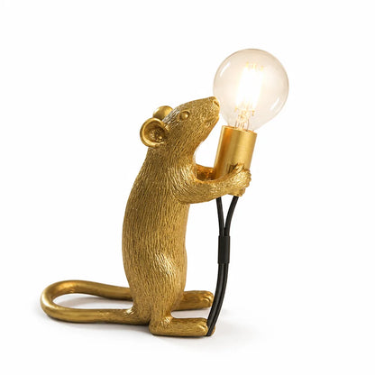 Table Lamp Playful Mouse Design Warm Ambient Light