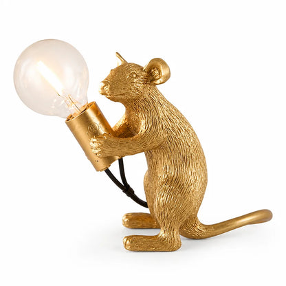 Table Lamp Playful Mouse Design Warm Ambient Light