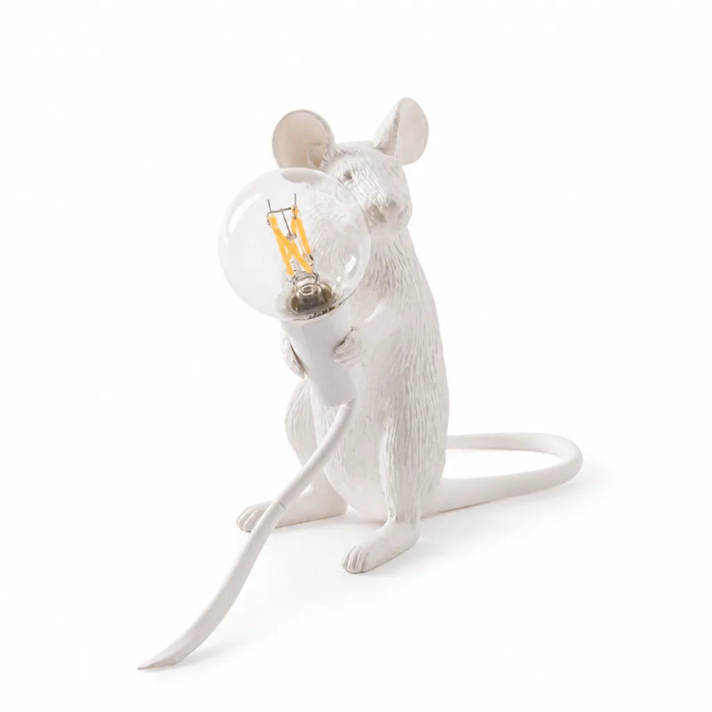 Table Lamp Playful Mouse Design Warm Ambient Light