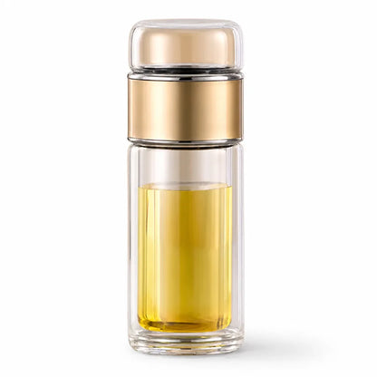Tea Infuser Bottle Double-Wall Insulated & Controlled Infusion