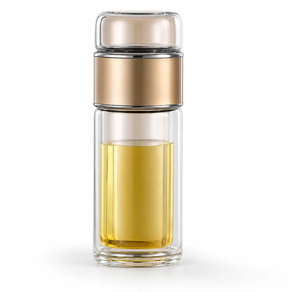Tea Infuser Bottle Double-Wall Insulated & Controlled Infusion