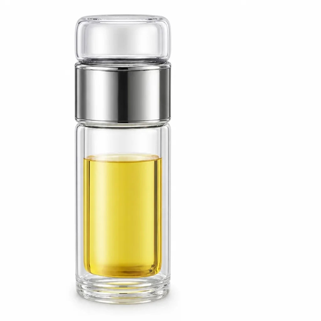 Tea Infuser Bottle Double-Wall Insulated & Controlled Infusion