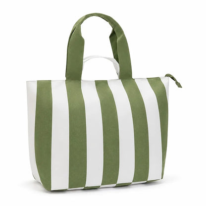Tote Bag Striped Spacious Ergonomic Handles