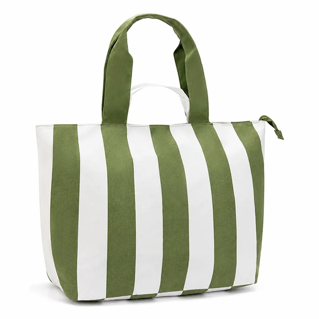 Tote Bag Striped Spacious Ergonomic Handles