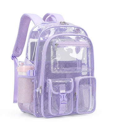 Transparent School Backpack (Organizer Pockets, Laptop Compartment)