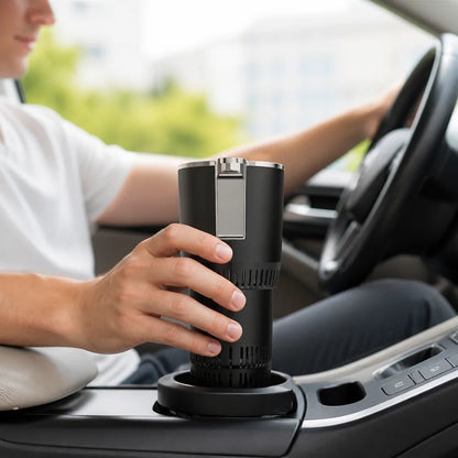 Travel Mug Heats & Cools Fits Car Cup Holders