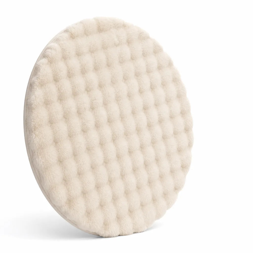 Tufted Polyester Fleece Round Rug (90 cm)