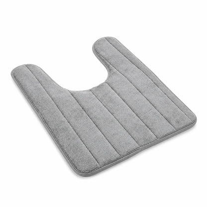 U-Shaped Non-Slip Velvet Toilet Mat