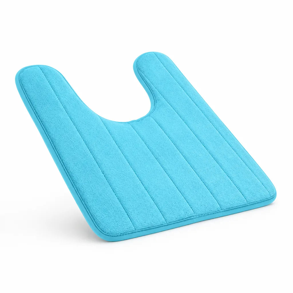 U-Shaped Non-Slip Velvet Toilet Mat