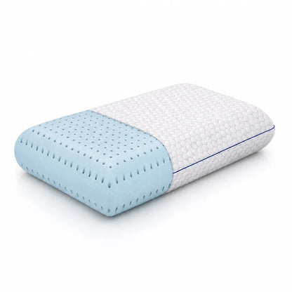 Ventilated Cooling Gel Memory Foam Neck Pillow (Machine-Washable Cover)
