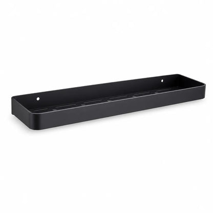 Wall-Mounted Bathroom Rack Black Moisture-Resistant Aluminum