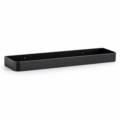 Wall-Mounted Bathroom Rack Black Moisture-Resistant Aluminum