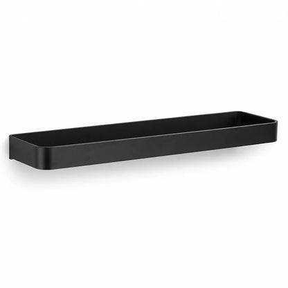 Wall-Mounted Bathroom Rack Black Moisture-Resistant Aluminum
