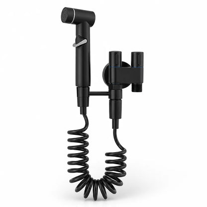 Wall-Mounted Dual-Channel Handheld Bidet Sprayer for Toilet