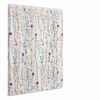 Water-Resistant Botanical Illustration Shower Curtain
