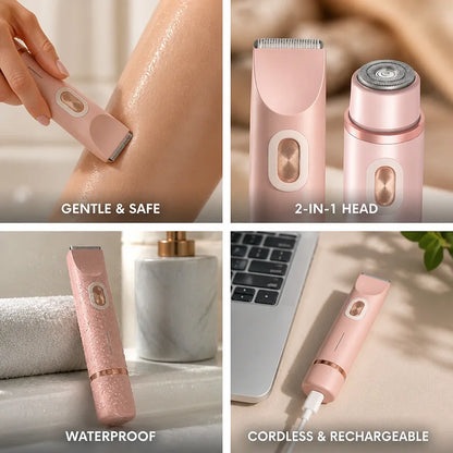 Waterproof Cordless Intimate Shaver (2-In-1 Head)