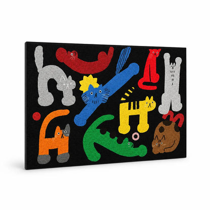 Welcome Mat Playful Illustrated Weather-Resistant & Non-Slip Backing
