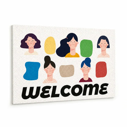Welcome Mat Playful Illustrated Weather-Resistant & Non-Slip Backing