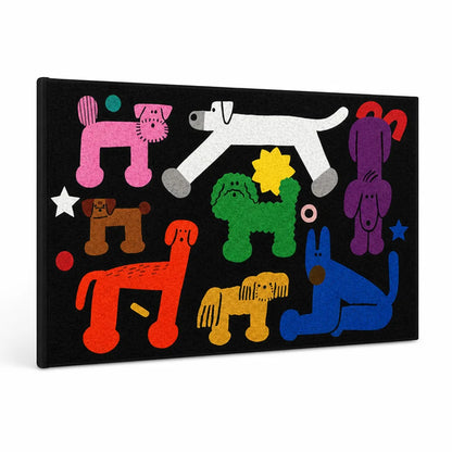 Welcome Mat Playful Illustrated Weather-Resistant & Non-Slip Backing