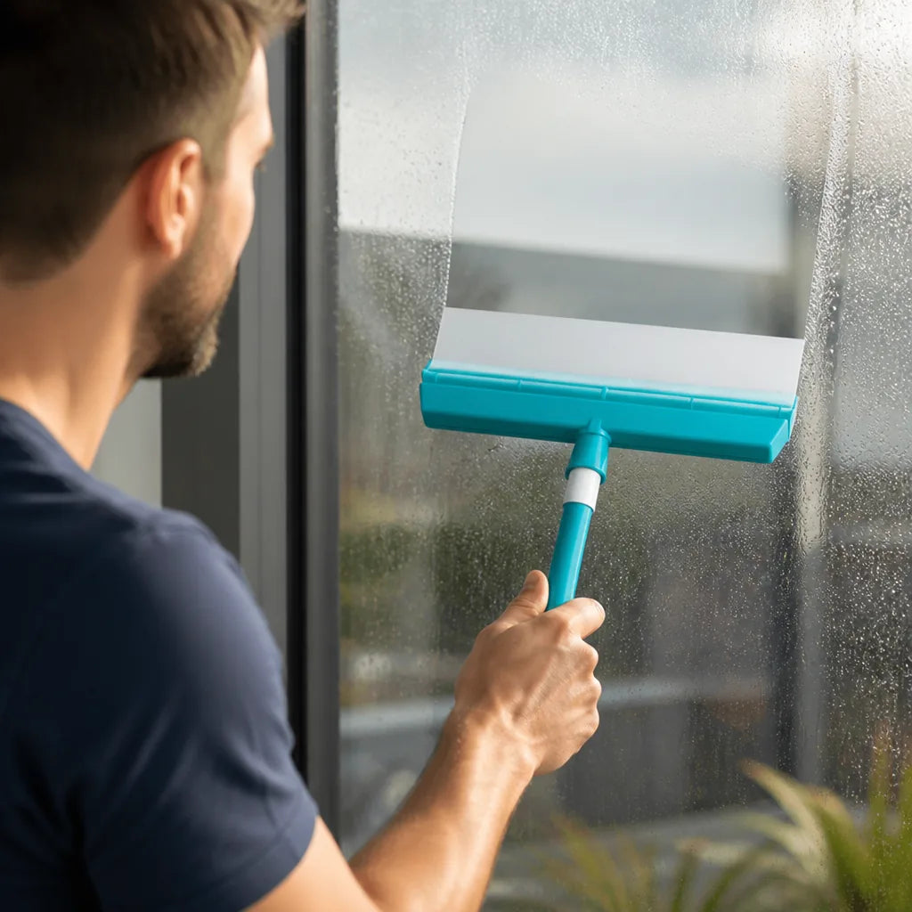 Window & Mirror Squeegee Streak-Free Recycled Silicone Ergonomic Grip