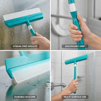 Window & Mirror Squeegee Streak-Free Recycled Silicone Ergonomic Grip