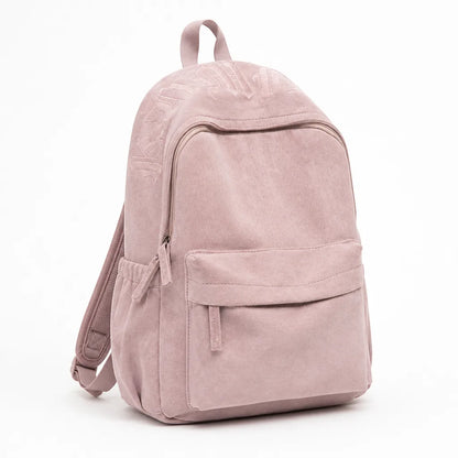 Women's Backpack Soft Suede Multiple Pockets