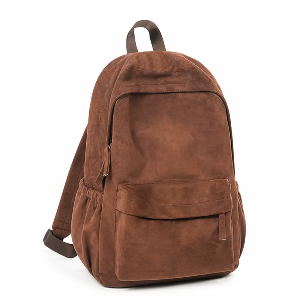Women's Backpack Soft Suede Multiple Pockets