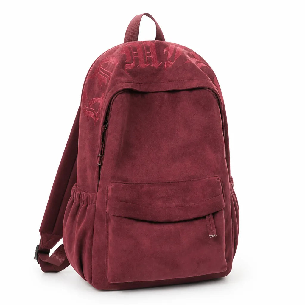 Women's Backpack Soft Suede Multiple Pockets