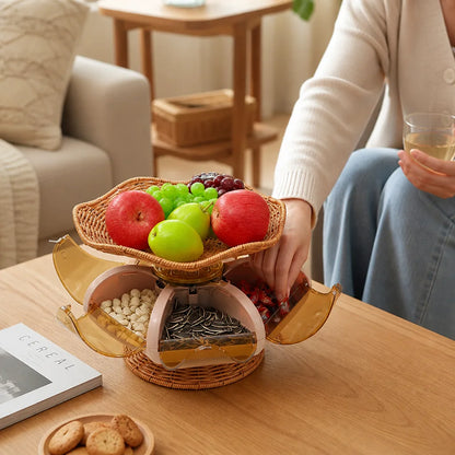 Women's Multi-Compartment Easy-Clean Fruit and Snack Bowl