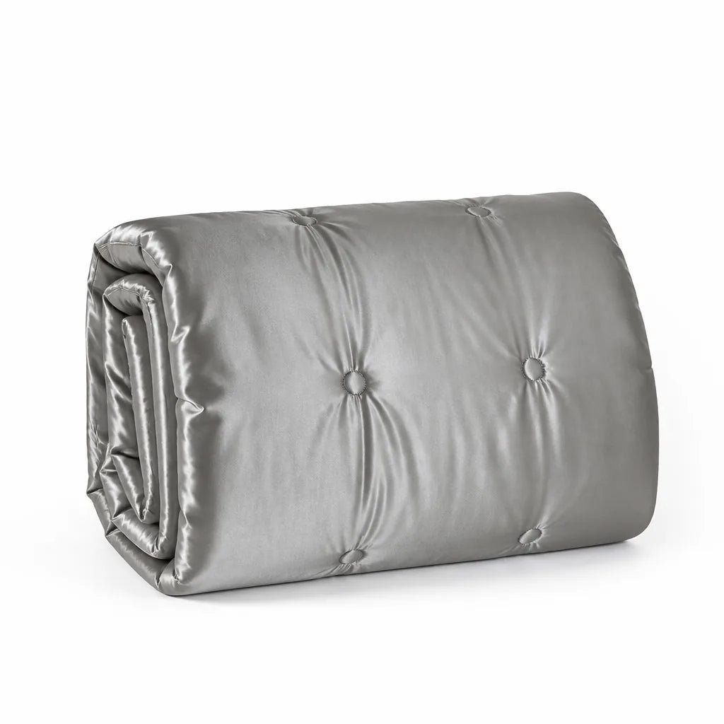 Women's Satin-Look Buttoned Duvet