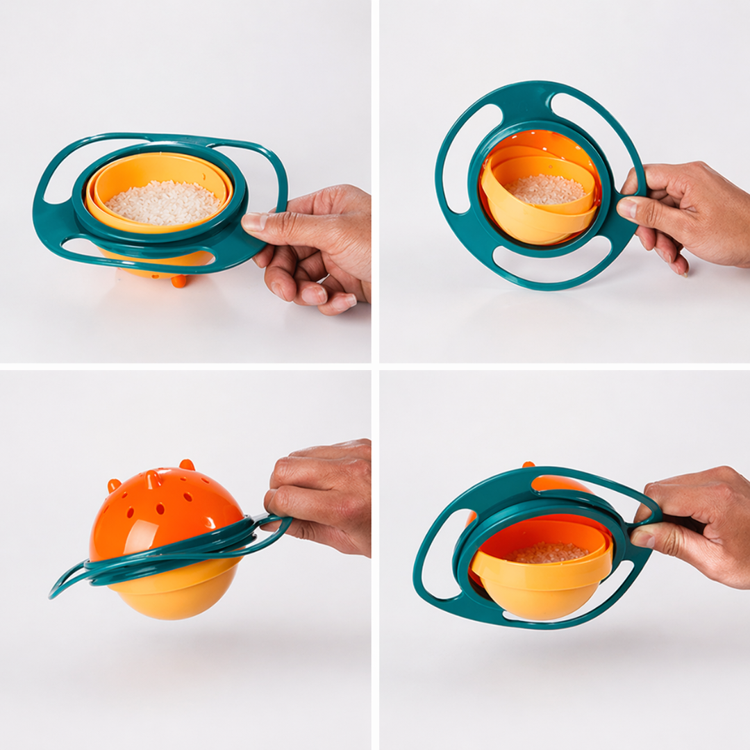 360° Rotating Balance Bowl with Gyroscopic Design