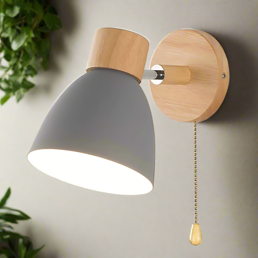 Pull Chain Switch Scandinavian Style Wall Light
