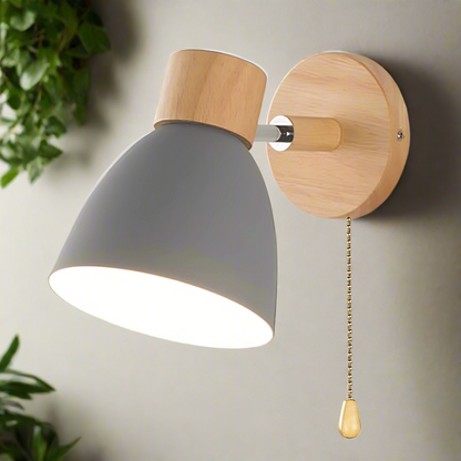 Pull Chain Switch Scandinavian Style Wall Light