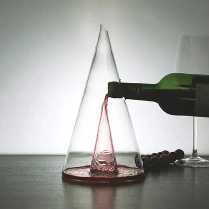 Elegant Pyramid Wine Decanter with Precision Spout - 25.3oz