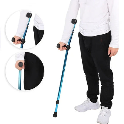 Versatile Folding Support Crutch with Comfortable Grip