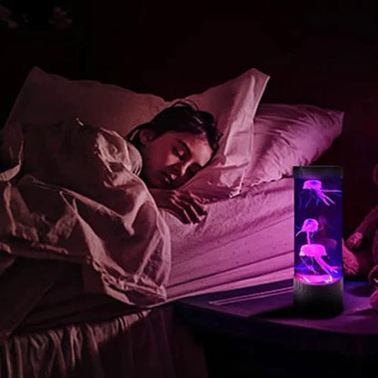 Color-Changing LED Jellyfish Tank Night Light with Moving Water Effect