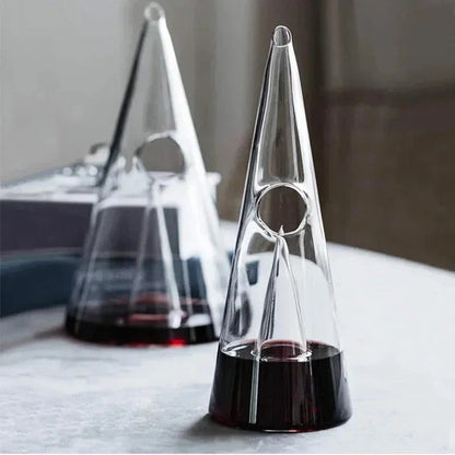 Elegant Pyramid Wine Decanter with Precision Spout - 25.3oz