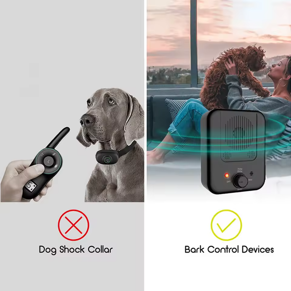 Smart Canine Bark Control Device with Adjustable Sound Levels
