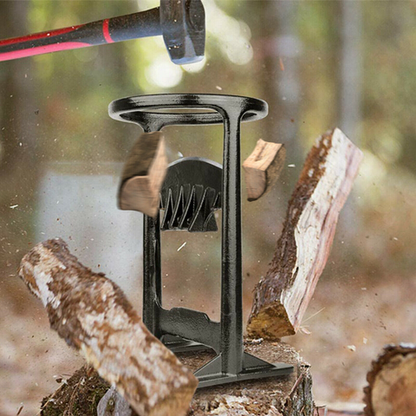 Log Splitter Tool with Forged Steel Frame and Mounting Holes for Firewood