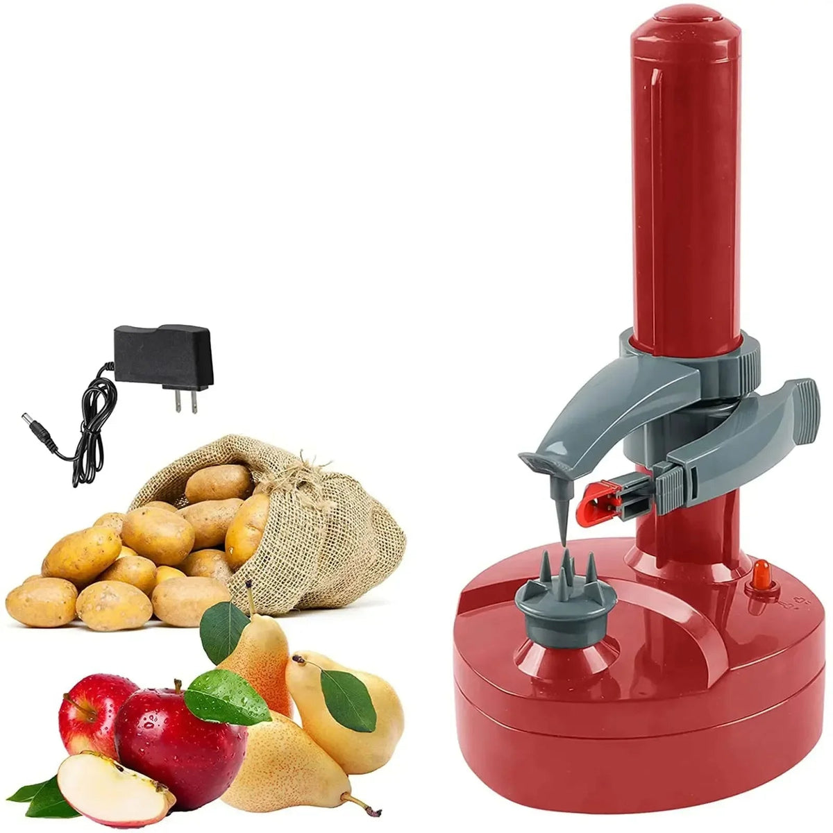 RapidRoot Electric Peeler with Safety Shutoff & Adjustable Sizing