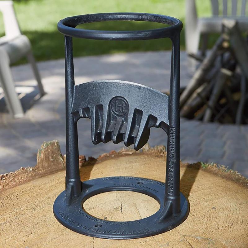 Log Splitter Tool with Forged Steel Frame and Mounting Holes for Firewood