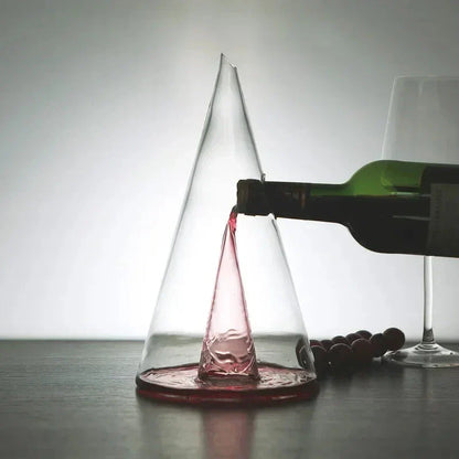 Elegant Pyramid Wine Decanter with Precision Spout - 25.3oz