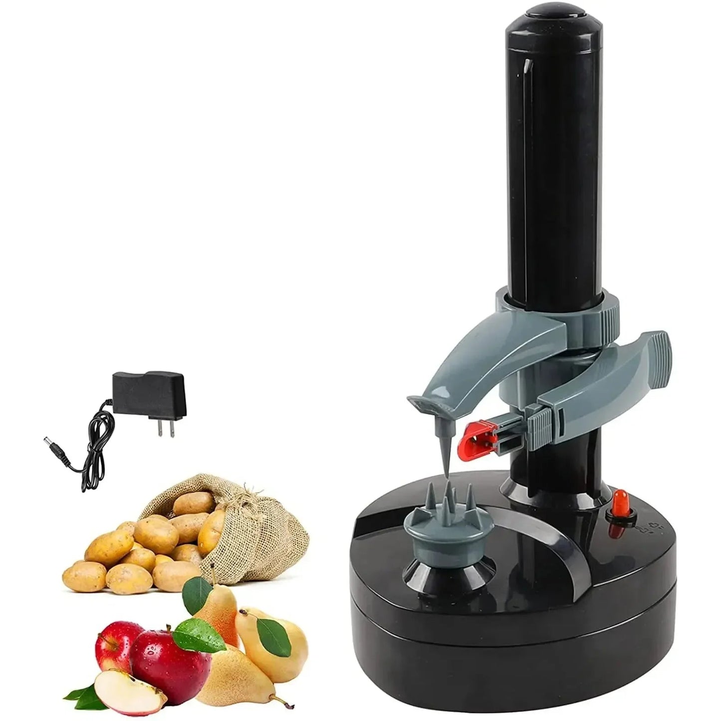 RapidRoot Electric Peeler with Safety Shutoff & Adjustable Sizing